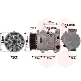 Compresseur, climatisation VAN WEZEL OEM 8831053060