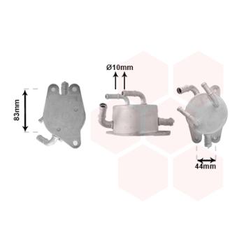 Radiateur d'huile de boîte automatique VAN WEZEL OEM 3349342070 Radiateur d'huile de boîte automatique VAN WEZEL OEM 3349342070