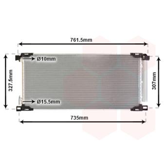 Condenseur, climatisation VAN WEZEL OEM 8845002510
