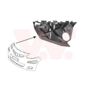 Support, pare-chocs avant droit VAN WEZEL [5403568]
