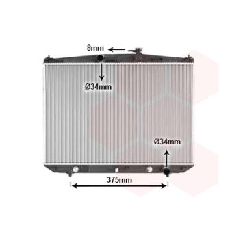 Radiateur, refroidissement du moteur VAN WEZEL 56012701