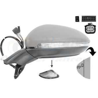 Rétroviseur extérieur VAN WEZEL OEM 5G0857537EGRU