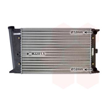 Radiateur, refroidissement du moteur VAN WEZEL [58002004]