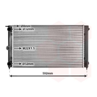 Radiateur, refroidissement du moteur VAN WEZEL [58002011]