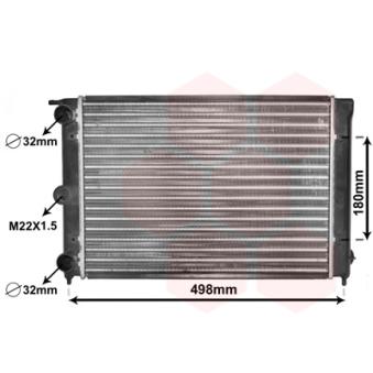 Radiateur, refroidissement du moteur VAN WEZEL OEM 171121253CF