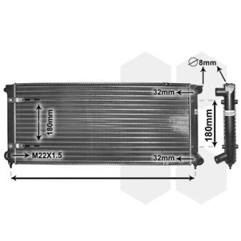 Radiateur, refroidissement du moteur VAN WEZEL OEM 191121253