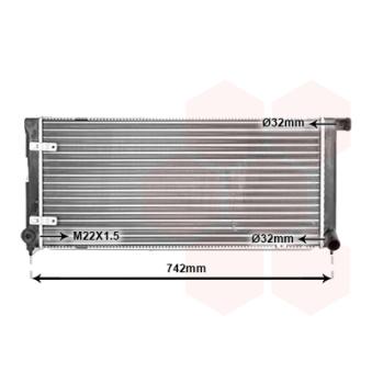 Radiateur, refroidissement du moteur VAN WEZEL OEM 191121253F