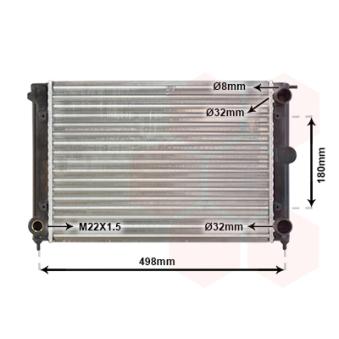 Radiateur, refroidissement du moteur VAN WEZEL OEM 191121253M