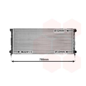 Radiateur, refroidissement du moteur VAN WEZEL OEM 357121253AB