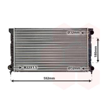 Radiateur, refroidissement du moteur VAN WEZEL OEM 353121253AC