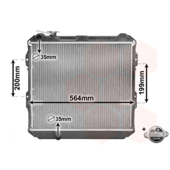 Radiateur, refroidissement du moteur VAN WEZEL OEM j164005b470