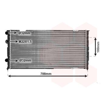 Radiateur, refroidissement du moteur VAN WEZEL OEM 357121251C