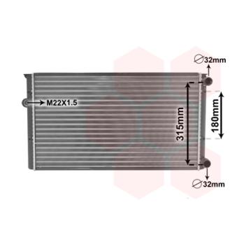 Radiateur, refroidissement du moteur VAN WEZEL OEM 1H0121253BA