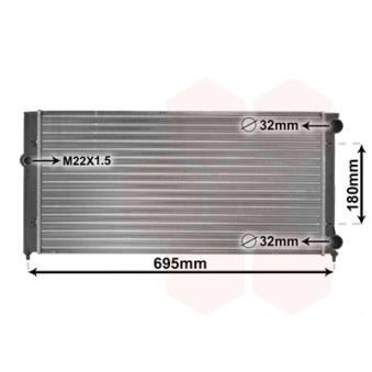 Radiateur, refroidissement du moteur VAN WEZEL OEM 1HO121253Q