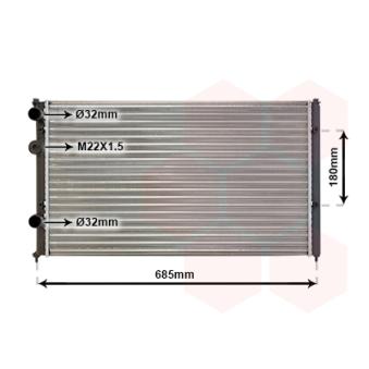 Radiateur, refroidissement du moteur VAN WEZEL OEM 1HM121253D