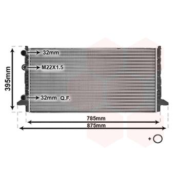 Radiateur, refroidissement du moteur VAN WEZEL OEM 3A0121253AB