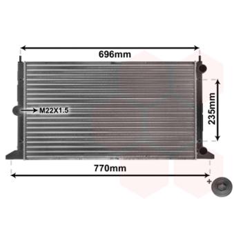 Radiateur, refroidissement du moteur VAN WEZEL OEM 7M0121253B