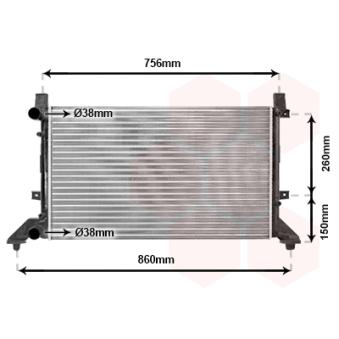 Radiateur, refroidissement du moteur VAN WEZEL [58002155]