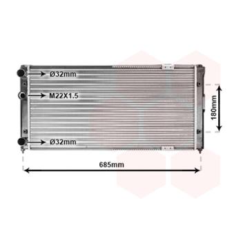 Radiateur, refroidissement du moteur VAN WEZEL OEM 6K0121253AC
