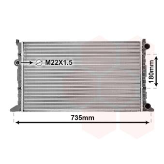 Radiateur, refroidissement du moteur VAN WEZEL [58002160]