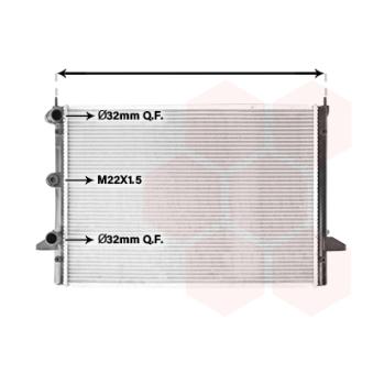 Radiateur, refroidissement du moteur VAN WEZEL 58002184