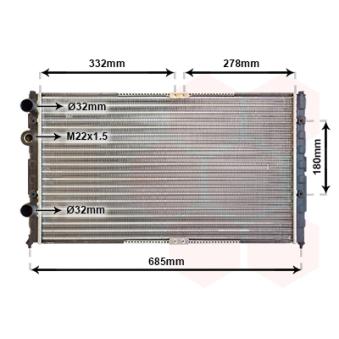 Radiateur, refroidissement du moteur VAN WEZEL OEM 6K0121253AS