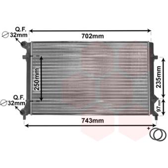 Radiateur, refroidissement du moteur VAN WEZEL 58002204