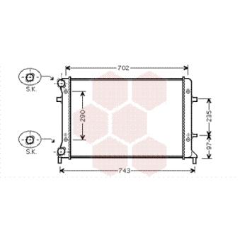 Radiateur, refroidissement du moteur VAN WEZEL OEM 1K0121251K