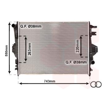 Radiateur, refroidissement du moteur VAN WEZEL [58002316]