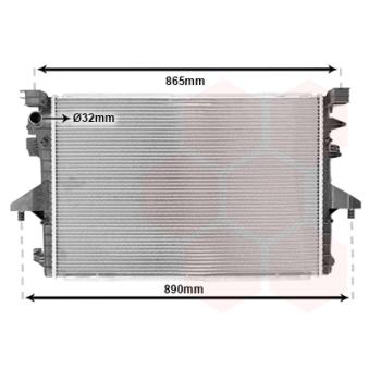Radiateur, refroidissement du moteur VAN WEZEL OEM 7E0121253A