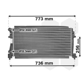 Radiateur, refroidissement du moteur VAN WEZEL 58002340