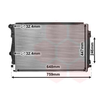 Radiateur, refroidissement du moteur VAN WEZEL OEM 5Q0121251GL