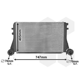 Intercooler, échangeur VAN WEZEL OEM 3C0145805P