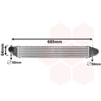 Intercooler, échangeur VAN WEZEL OEM 1109138