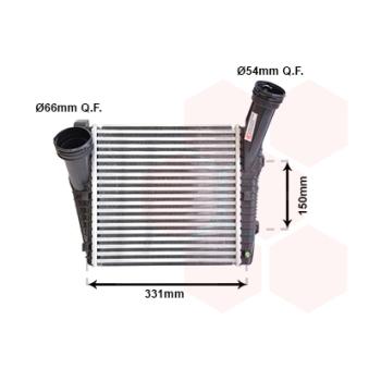 Intercooler, échangeur VAN WEZEL OEM 7L6145804