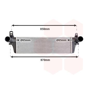 Intercooler, échangeur VAN WEZEL 58004313