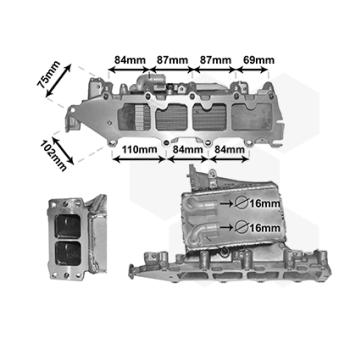Intercooler, échangeur VAN WEZEL 58004361