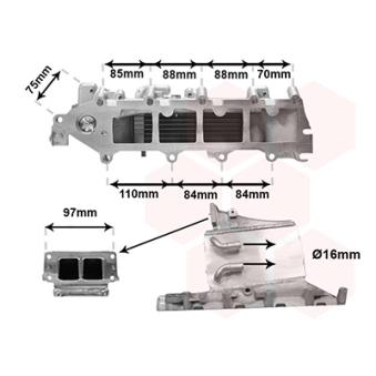 Intercooler, échangeur VAN WEZEL 58004376