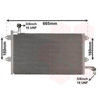 Condenseur, climatisation VAN WEZEL OEM 1H0820413