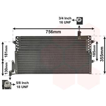 Condenseur, climatisation VAN WEZEL 58005161