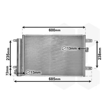 Condenseur, climatisation VAN WEZEL OEM YM2H192600AB