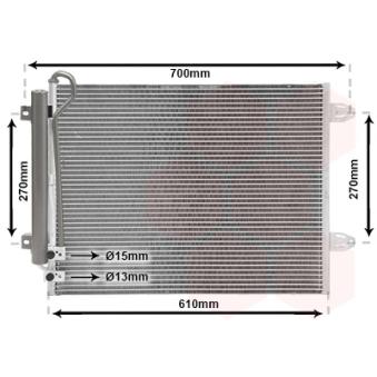 Condenseur, climatisation VAN WEZEL OEM 3C0820411J Condenseur, climatisation VAN WEZEL OEM 3C0820411J