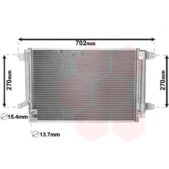 Condenseur, climatisation VAN WEZEL OEM 5C0816411 Condenseur, climatisation VAN WEZEL OEM 5C0816411