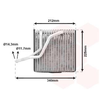 Évaporateur climatisation VAN WEZEL 5800V030