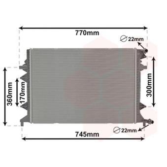 Radiateur, refroidissement du moteur VAN WEZEL [58012705]