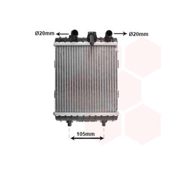Radiateur, refroidissement du moteur avant gauche VAN WEZEL [58012710]