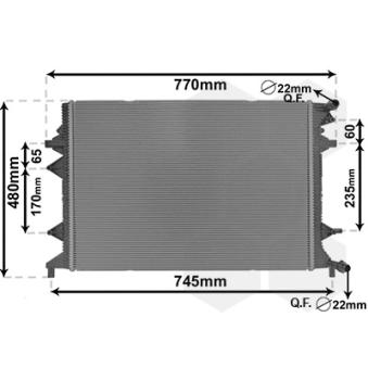 Radiateur, refroidissement du moteur VAN WEZEL OEM 5K0121251S