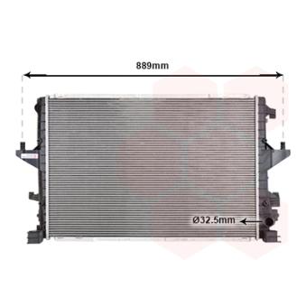 Radiateur, refroidissement du moteur VAN WEZEL OEM 7E0121253C