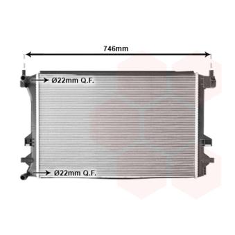 Radiateur, refroidissement du moteur VAN WEZEL 58012732