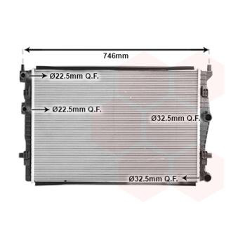 Radiateur, refroidissement du moteur VAN WEZEL 58012733